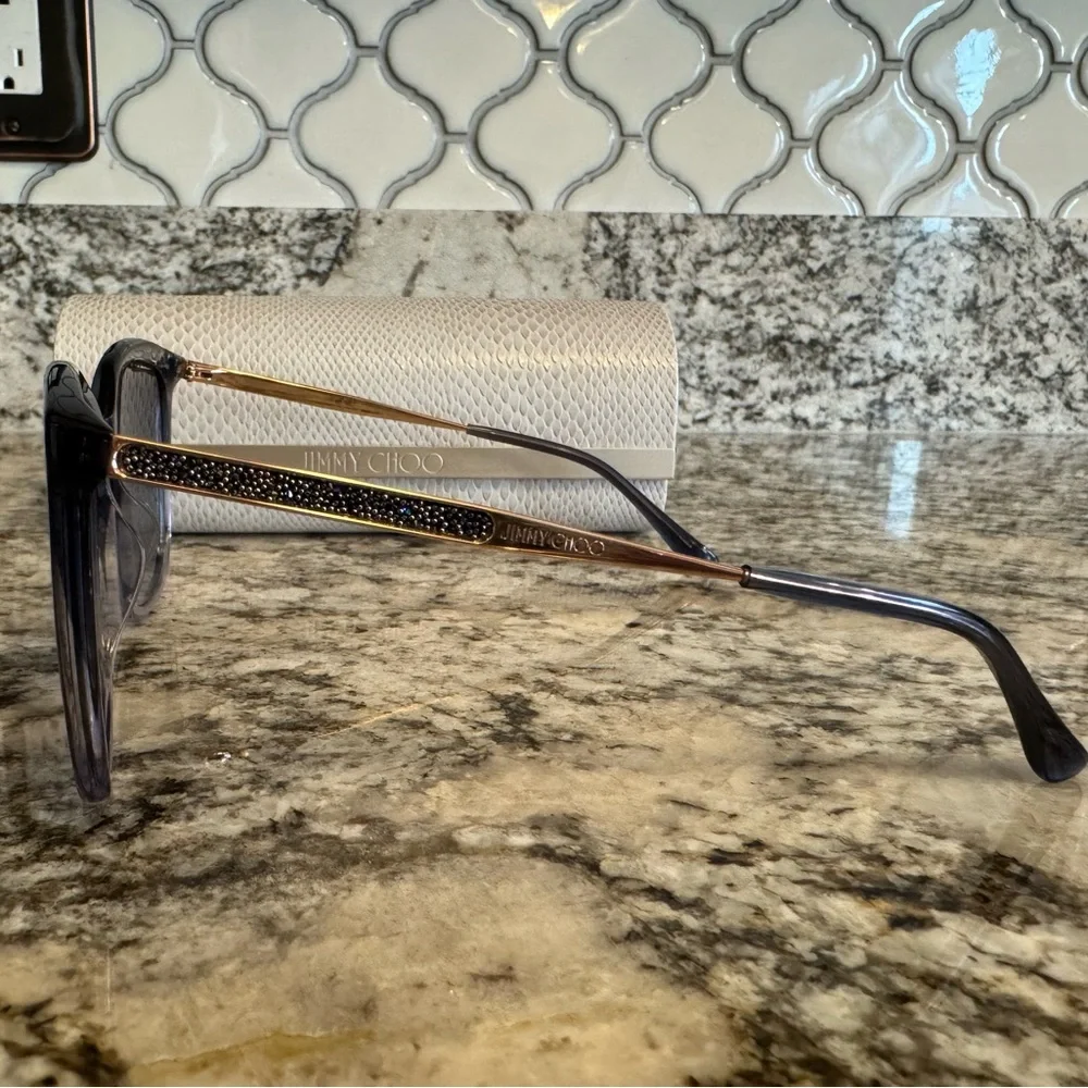 Jimmy Choo Butterfly Sunglasses NEW with Case